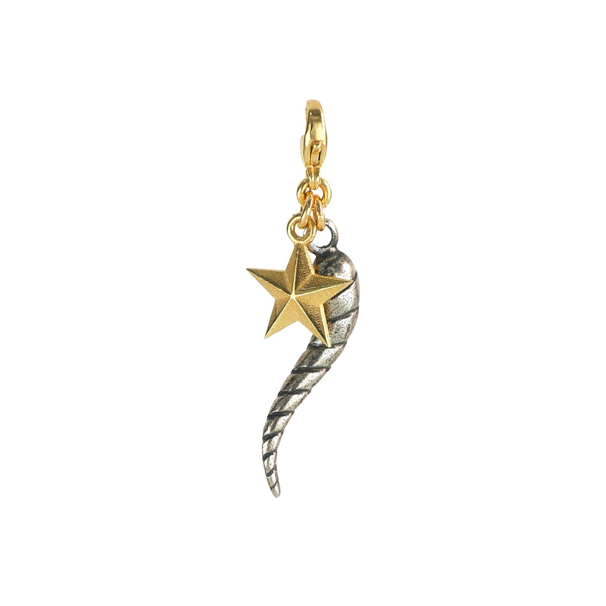 COMPONENTE CON CORNO E STELLA TRIDIMENSIONALE PENDENTI